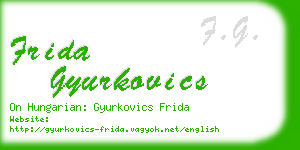 frida gyurkovics business card